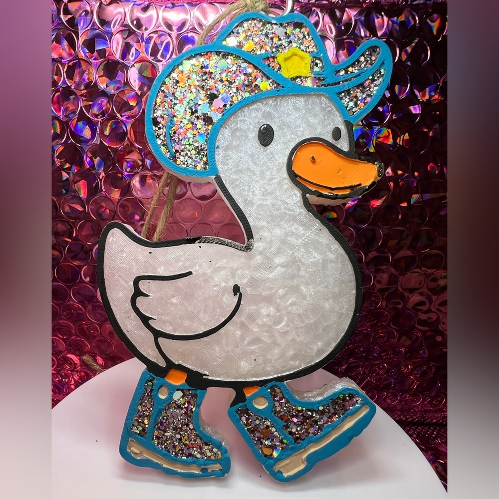 Glittery Duck car Freshie